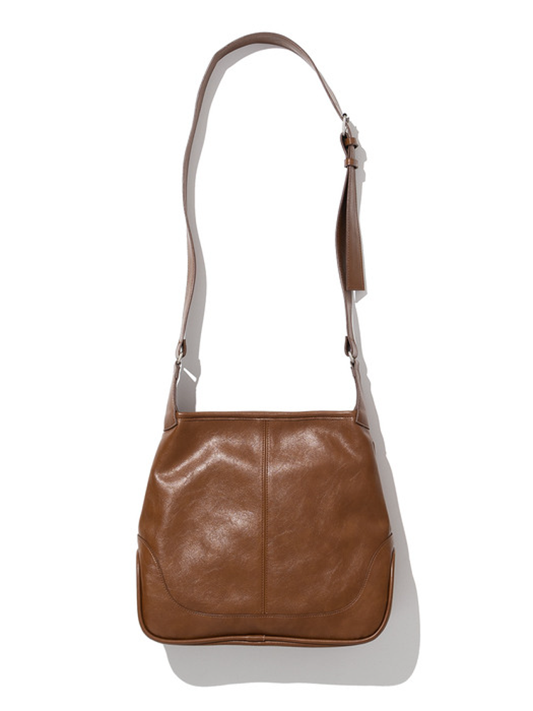 Shell Leather Day Bag [Brown]