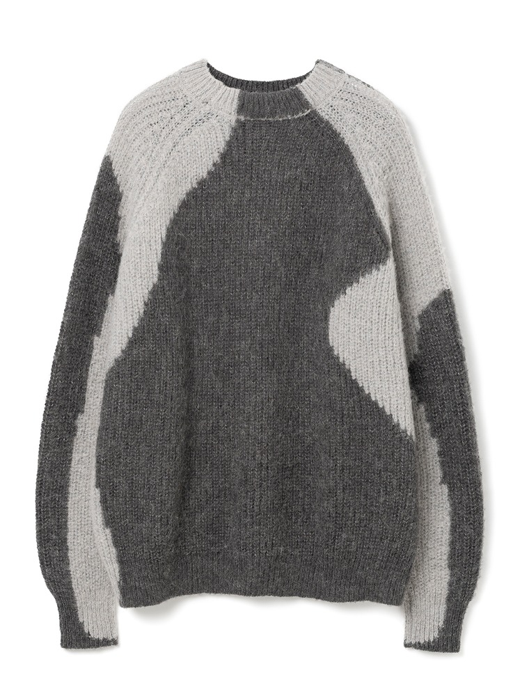 Crewneck Dying Knit [Charcoal]