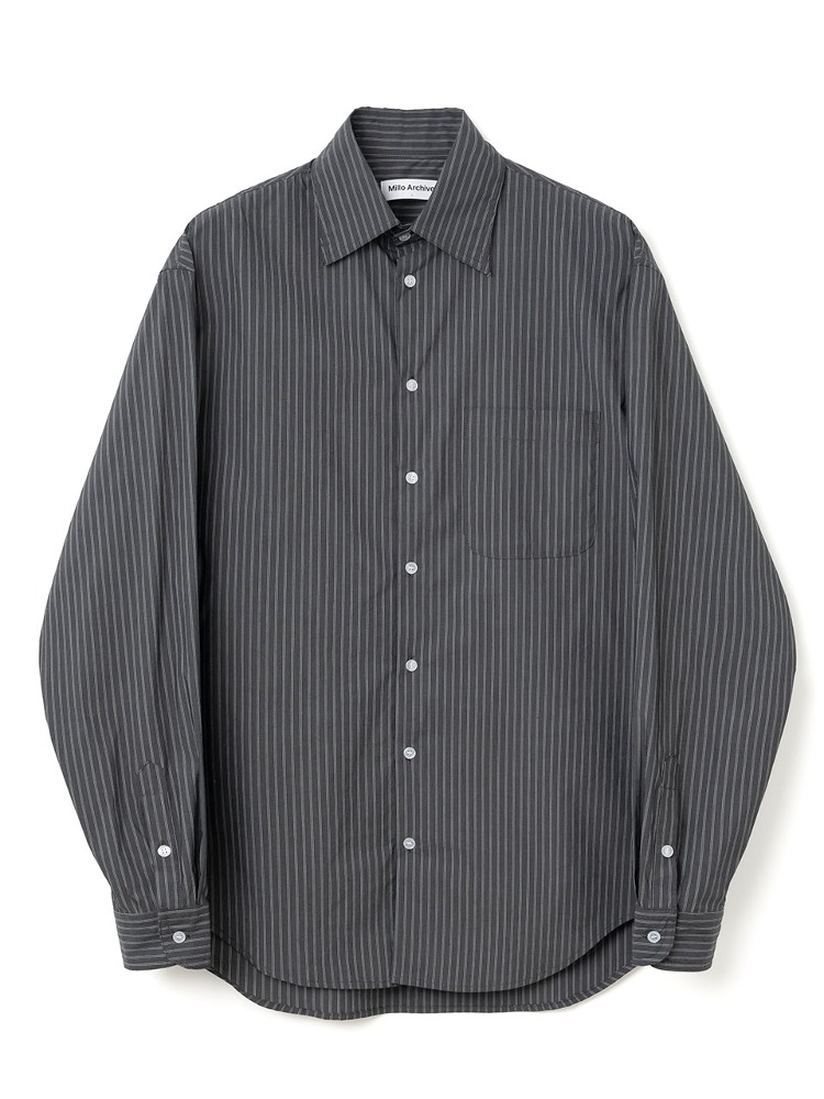 Stripe Regular Fit Shirts [Charcoal]