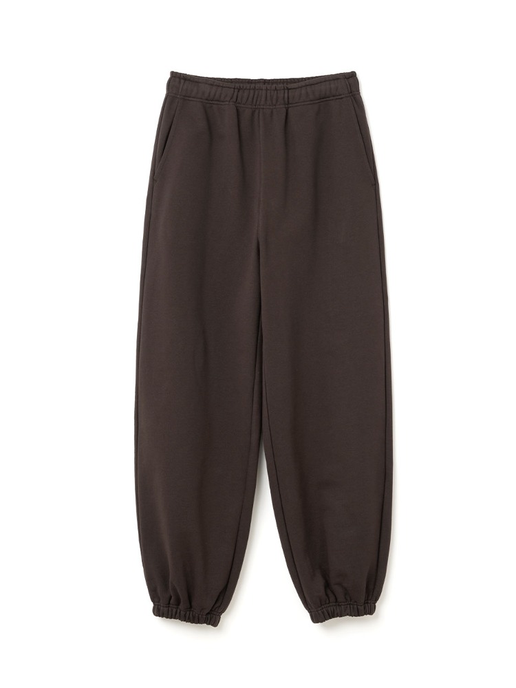 Curved Jogger Pants [Brown]