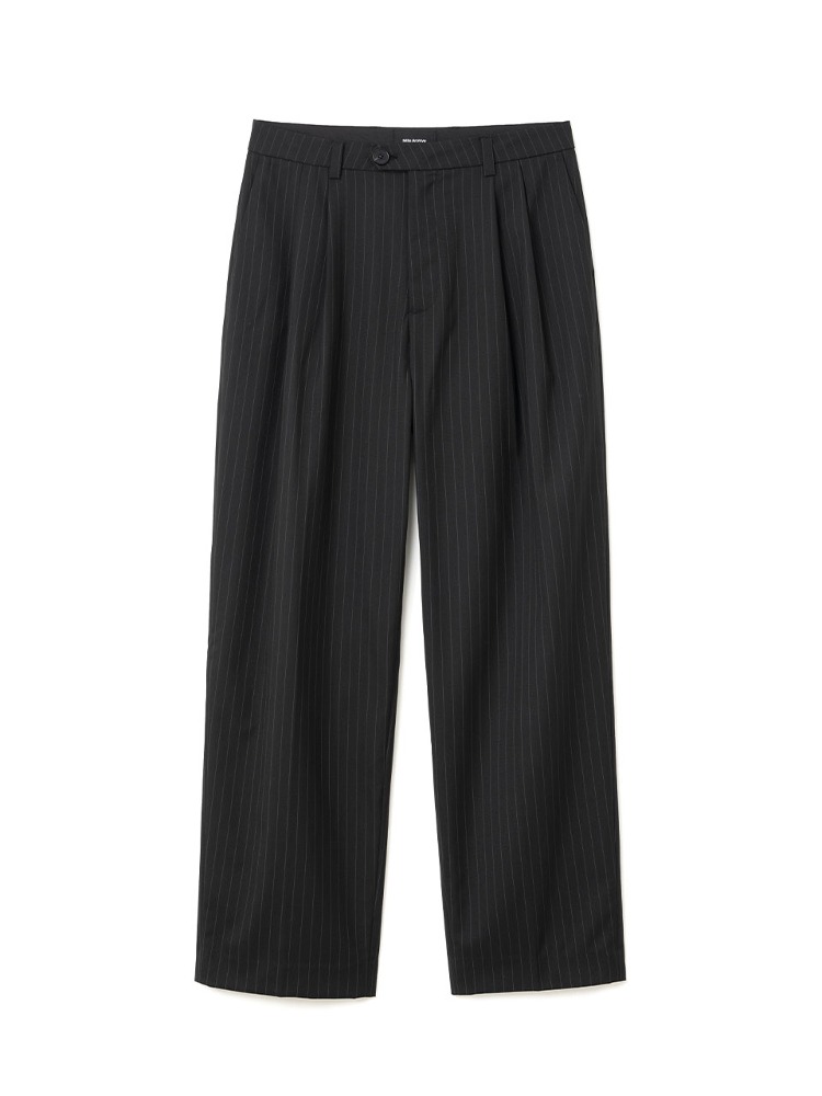 Two Tuck Regular Fit Trouser [Stripe Black]