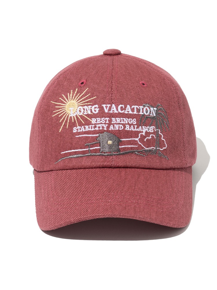 Long Vacation Ball Cap [Vintage Red]