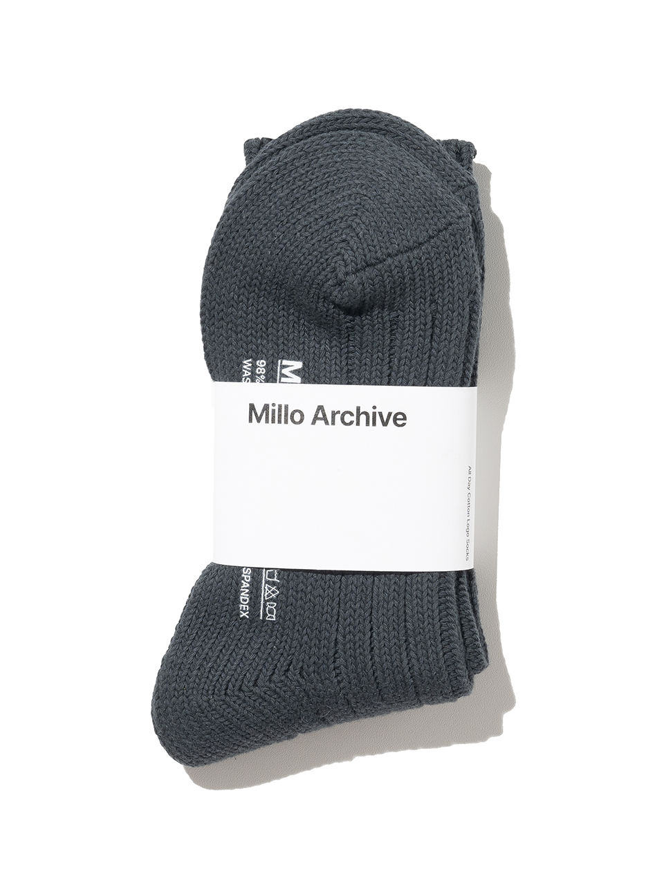 All Day Cotton Logo Socks [Charcoal]