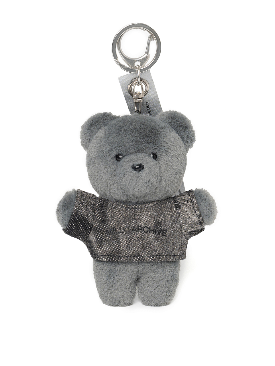 Fluffy Point Bear Key Ring [Charcoal]