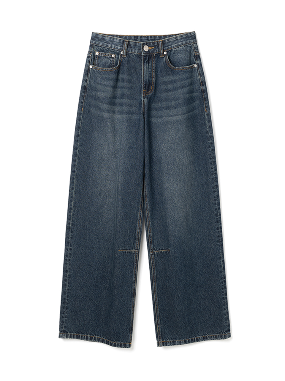 Vintage Wide Denim Pants [Washed Blue]